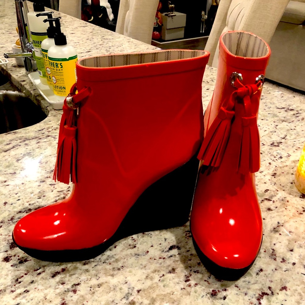 Coach Wedge Rain Boots